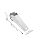 Smooth As Butter 2 Pack Nylon Galvanized Barn Door Rollers with directional caster wheel and metal bracket, 4.5x1.7 inches.
