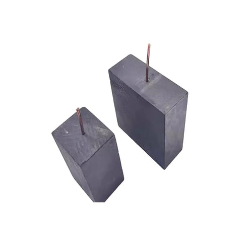 Graphite Carbon Electrode Blocks With Copper Wire Leads For Electrolysis And Electroplating Experiments High Purity 99 Percent Carbon