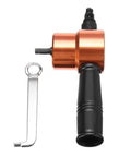 Power Drill Nibbler Attachment For Metal Sheets With Double Blade, 360 Degree Adjustable Head, DIY Friendly, Orange with Wrench Kit