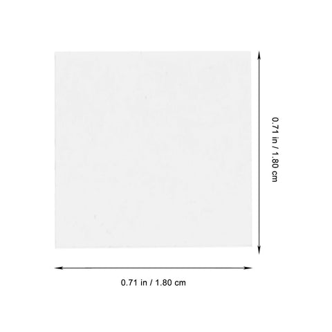 100 Count Square Cover Glass Microscope Slides Kit with dimensions 0.71 in/1.80 cm for clarity and compatibility.