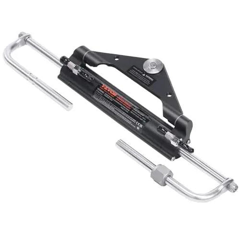 Hydraulic Boat Steering Kit for Outboard Motors 150HP with 26 Feet Hoses Two Way Lock Cylinder Relief Valve Aluminum Alloy Housing