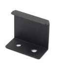 1.38 Inch Black Finger Edge Pulls For Cabinets 10 Pack Aluminum Alloy Back Mount Concealed Handle angled view