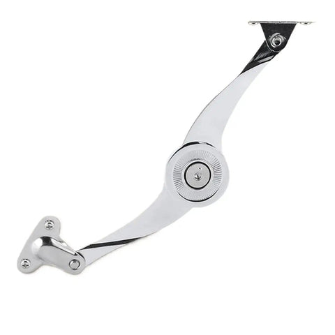 Soft Close Lid Support Hinge For Cabinets And Drawers Folding Lid Stay Black Finish Heavy Duty Home Hardware side view