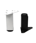 Adjustable Furniture Feet Set 4 Pack Black And White Aluminum Alloy Cabinet Legs For Cabinets Benches And Vanities, side view