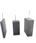 Graphite Carbon Electrode Blocks With Copper Wire Leads For Electrolysis And Electroplating Experiments High Purity 99 Percent