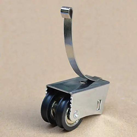 Heavy Duty Quiet Sliding Door Roller Replacement For Wardrobe And Closet Doors with durable nylon steel double row concave wheel.