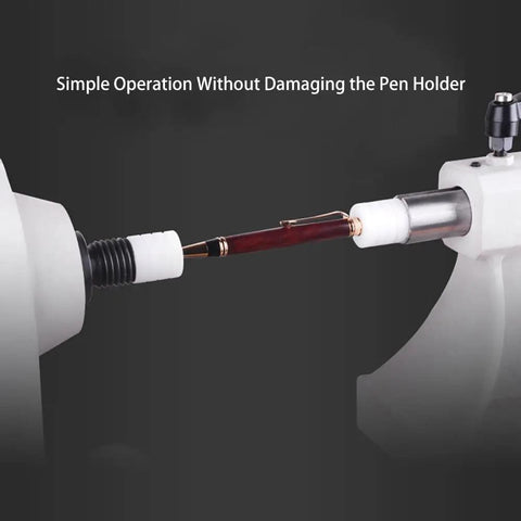 MT2 Morse Taper Lathe Pen Press for Effortless Woodturning Projects and Smooth Pen Assembly showing simple operation without damage.