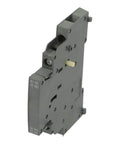 Side view of Pack of 2 Side-Mount Auxiliary Contact Block HKS4-11 1SAM401902R1001, replacement for motor starters, gray color.