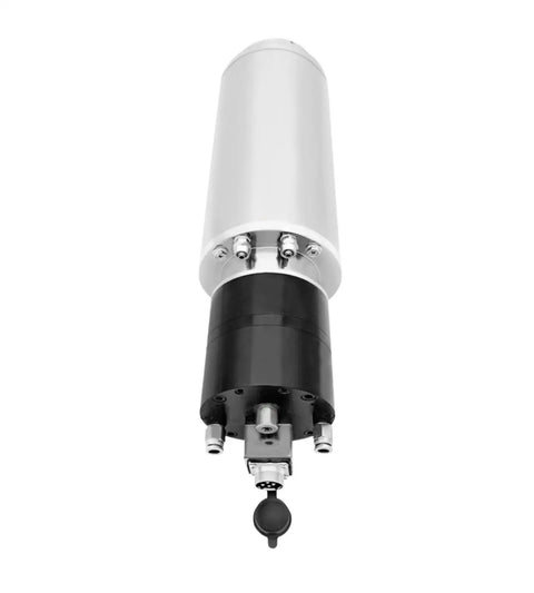 No Nonsense Heavy Duty Bt30 Water Cooled Spindle Motor For Cnc Engraving And Routing Machines with black and silver casing.