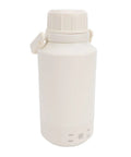 Portable Electric Water Boiler Kettle Slick One Liter Build With Precise Temp Dial And Auto Shut Off Switch Built For Road Trips And On The Go Caffeine Runs Includes Us Standard Plug in white color with measurement markings.