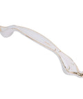 Front view of 10 Pack Ivory White Cabinet Pulls Three Point Eight Inch Vintage Aluminum Alloy Drawer Handles for Kitchen Cabinets.