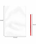 Clear 4x6 Cellophane Bags With 4 Inch Twist Ties, 100 Pack, 1.4 Mil OPP Treat Bags shown with dimensions and a red twist tie.