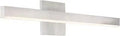 Vega 16W LED Bath Vanity Light In Brushed Nickel, 23 Inch Wide, 1.38 Inch Tall, White Glass, Modern Dope Style Lighting For Bathrooms, Energy Efficient