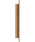 Side view of Vertical Gable Vent For Exterior, Western Red Cedar, Unfinished, 12W x 18H Opening And 17W x 23H Frame, Rough Sawn