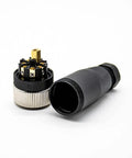 M12 A Code Waterproof Circular Cable Connector With Field Installable Screw Termination Unshielded Straight 8 Pin Female Aviation Plug
