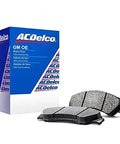 Front Disc Brake Pad Set With Integrally Molded Friction Material And Premium Shims Slots And Chamfers packaging and pads