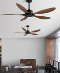 Heavy Duty Industrial Ceiling Fan Without Light 116 Cm 142 Cm 6 Speed Remote Control For Living Room Bedroom Modern Gray 5 Blade in a stylish indoor setting.