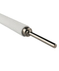 Close-up of Straight Up Quality Platen Roller Kit For Zebra Zt620 Thermal Barcode Label Printer Part P1083320 033, white core and steel tip.