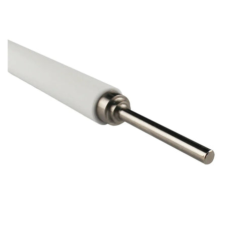 Close-up of Straight Up Quality Platen Roller Kit For Zebra Zt620 Thermal Barcode Label Printer Part P1083320 033, white core and steel tip.
