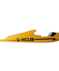 Front Landing Gear, Propellers, Motors, And ESC DIY Spare Parts Kit For J3-CUB RC Plane, yellow side fuselage part