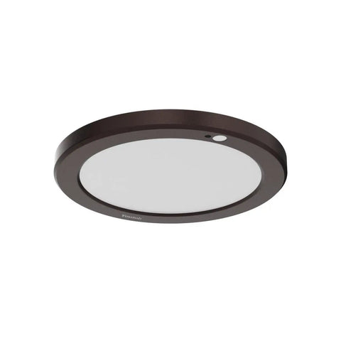 Motion Sensor LED Ceiling Light With Adjustable 30s 180s Timeout, 1500 Lumens, 15W, Round Bronze Fixture