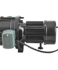 Side view of 115 Volt Shallow Well Jet Pump 1 HP Heavy Duty Cast Iron Irrigation Water Pump 164 Ft Max Head 20 To 40 PSI