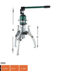 Heavy Duty 10 Ton Hydraulic Gear Puller Wheel Bearing Separator With Adjustable Pump Kit, 10T capacity and adjustable arms.