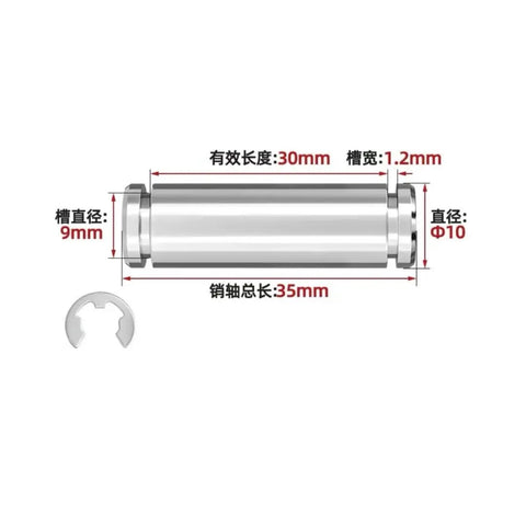 Heavy Duty M10x35mm Positioning Pin Four Pack 304 Stainless Steel Slotted Alignment Dowel Double Grooved Shaft Locator Slick Slide Action Built Tough For Precision Machinery And Custom Builds
