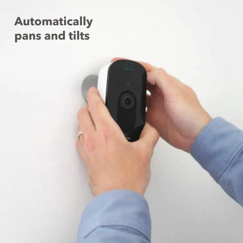 Indoor WiFi Security Camera With 1080p HD Video, 180 Degree Field Of View, Clear Night Vision, Auto Pan And Zoom, 2 Way Audio