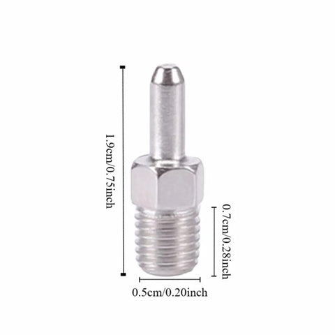 8 Piece Bike Chain Breaker Replacement Pins And Thimbles Set with steel pin showing size dimensions for chain maintenance