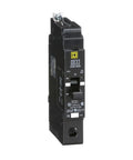 277V 20A Mini Circuit Breaker EDB14020 - Solid Easy-Install Breaker, black compact design for panels, front view
