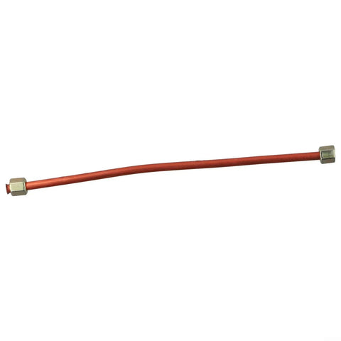 200mm G1 8 Thread Copper Aluminum Air Compressor Pipe For Exhaust Tube Replacement Oil Line Hex Nut Fitting Spare Part, angled view