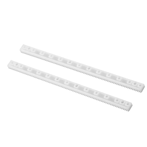 Durable Plastic Gear Kit With Pulleys Belts And Crown Gears for DIY Models and Robotics showing white rack gears, 75 varieties gear set