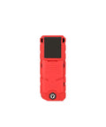 Solid Build Stud Finder And Wall Scanner With Live Wire Detection For Wood And Metal Surfaces Bluetooth Sync, red handheld device.