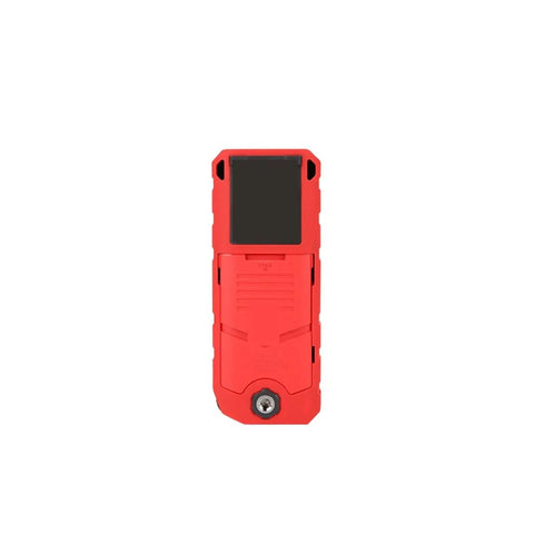 Solid Build Stud Finder And Wall Scanner With Live Wire Detection For Wood And Metal Surfaces Bluetooth Sync, red handheld device.