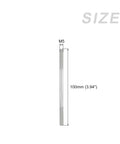Diagram showing Double Ended Stud Screws M5 100mm Length, 304 Stainless Steel, size details for home repair and appliance projects.