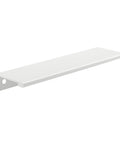 White Modern Cabinet And Drawer Edge Pull Handle Center To Center Five And One Sixteenth Inch 128 Mm for kitchen cabinets