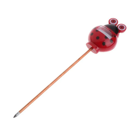 Red ladybug-shaped soil moisture tester kit for plants and lawns, indoor outdoor humidity meter for garden, farm and lawn care, fast accurate readings.