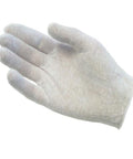 Killer Comfort Fit Womens Cotton Lisle Glove Liners Lightweight Workwear Underlay Perfect For Latex And Vinyl Disposables Slick White Pack Of Twelve Pairs Heavy Duty Daily Grind Essential close-up of a single cotton glove liner