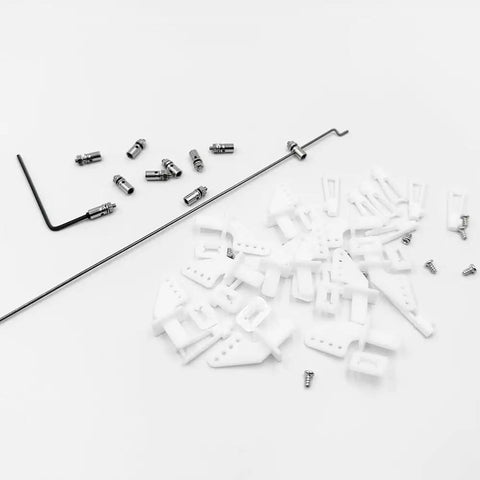 RC Model Pushrod Set Ten Pieces 1.2 X 200mm Push Rods With 1.3mm Adjustable Connectors And Micro Control Horns With Clevis components