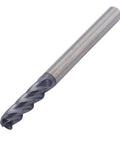 Ball nose end mill, solid carbide, AlTiN coated, 1/8 in dia, 4-flute, close-up