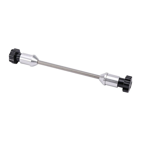 Thru Axle Adapter For Truing Stands, silver aluminum tool for 12mm 15mm 20mm axles, fits front and rear 135mm hubs, bike repair accessory
