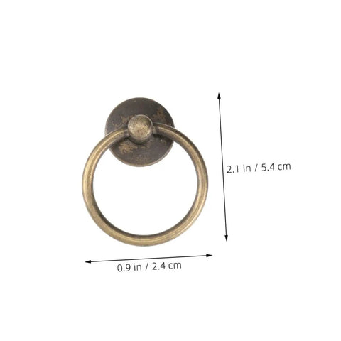 8 Pack Old School Vintage Metal Drop Ring Drawer Pulls Zinc Alloy Handles For Dressers And Cabinets Antique Style Knob