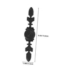 Four Pack Vintage Style Cabinet Pull Handles Set, Single Hole Drawer Knobs, Black Aluminum Alloy Hardware For Cabinets Doors And Furniture size details