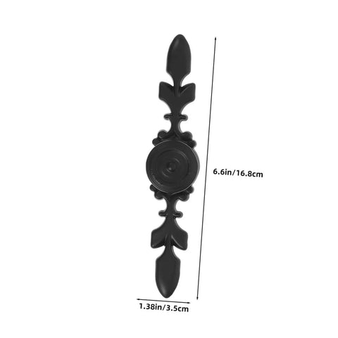 Four Pack Vintage Style Cabinet Pull Handles Set, Single Hole Drawer Knobs, Black Aluminum Alloy Hardware For Cabinets Doors And Furniture size details