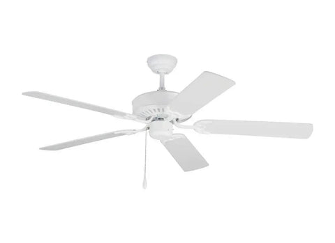 Haven 52 Inch Ceiling Fan With 5 MDF Blades In Matte White 3 Speed Pull Chain Reversible Motor For Year Round Comfort Delivers 3241 CFM Durable Downrod Included Ideal For Living Room Or Bedroom