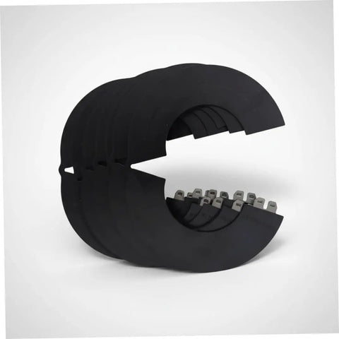 8 Pack Excavator Bucket Pin Shims Kit 70mm ID 140mm OD Polyethylene Washers For Heavy Duty Pins Reduces Friction And Noise Keeps Grease In Easy Install For Excavator And Loader, black split shims