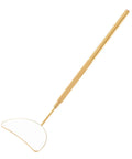 Half Moon Lash Mirror For Eyelash Extensions Large Viewing Window High Definition Clarity Easy To Use Tool For Precise Lashes Fits All Eye Shapes Remove Protective Film Before Use, gold stainless steel, 6.88 in