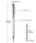 Top Shelf Heavy Duty Tungsten Carbide Scriber Tool With Ridiculously Strong Magnet Plus Twenty Ready Swap Marking Tips For Dead Easy Engraving On Tough Metal Glass Wood Ceramic Surfaces, close-up with size details.