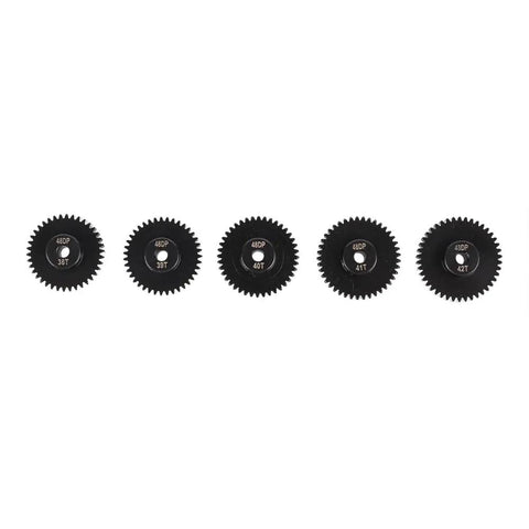 Metal 48P Pinion Gear Set For One-Tenth Scale RC Cars 38T 39T 40T 41T 42T 3.175 Millimeter Shaft With Hex Key Durable Steel Drive Gears